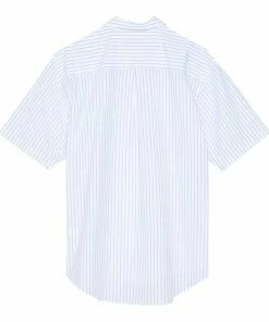 Stussy Boxy Striped Shirt - White/Blue