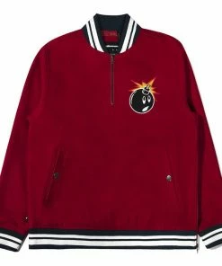 The Hundreds Legacy Half Zip - Burgundy