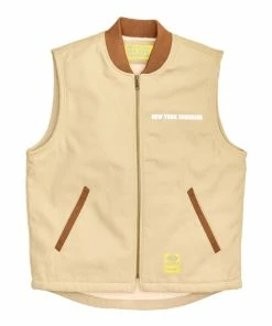 Dickies X New York Sunshine Sherpa Lined Duck Vest - Desert Sand Duck/Timber