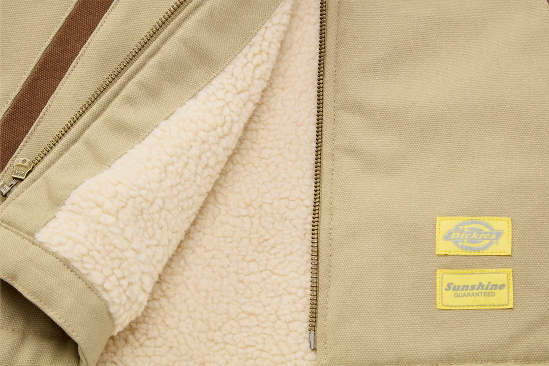 Dickies X New York Sunshine Sherpa Lined Duck Vest - Desert Sand Duck/Timber 4 Dickies X New York Sunshine Sherpa Lined Duck Vest - Desert Sand Duck/Timber