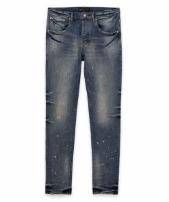 Purple Brand Mid Rise Jeans - Vintage Spotted Indigo
