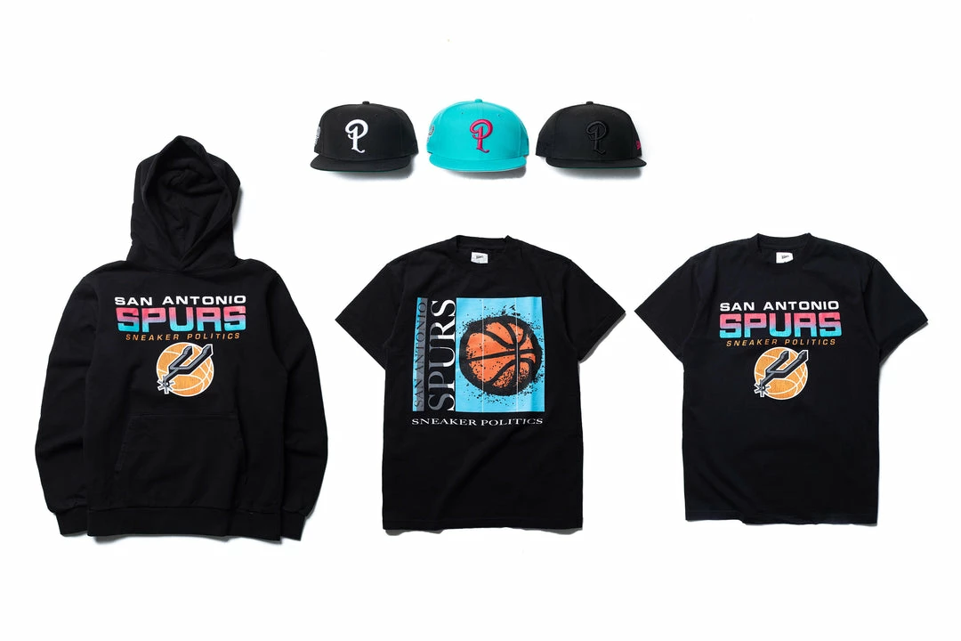 Sneaker Politics Latest Politics X San Antonio Spurs Basketball Tee - Black 7 Sneaker Politics Latest Politics X San Antonio Spurs Basketball Tee - Black
