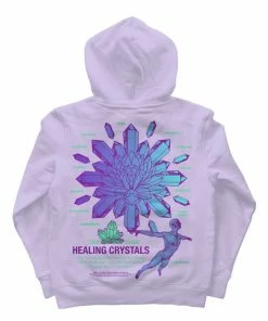 Cold World Crystals & Levitation Hoodie - Lavender