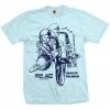 Cold World Free Jazz Tee - Celadon/Powder Blue