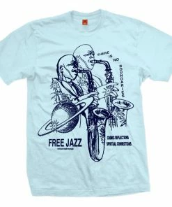 Cold World Free Jazz Tee - Celadon/Powder Blue
