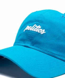 Sneaker Politics Latest Politics Classic Script Dad Hat - Sunwash Blue