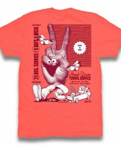 Cold World Hand Of Doom Tee - Neon Red