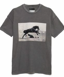 Purple Brand Down And Out Tee - Charcoal