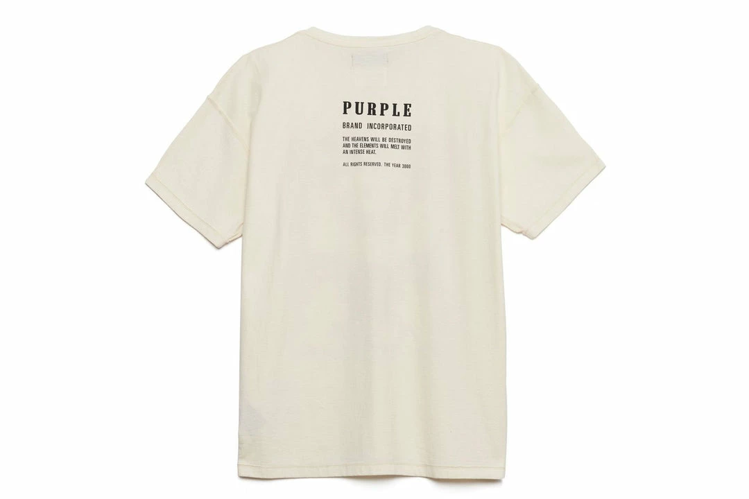 Purple Brand Hide Tee - Ecru 2 Purple Brand Hide Tee - Ecru