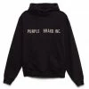 Purple Brand Artifact Embroidered Hoodie - Wash Black