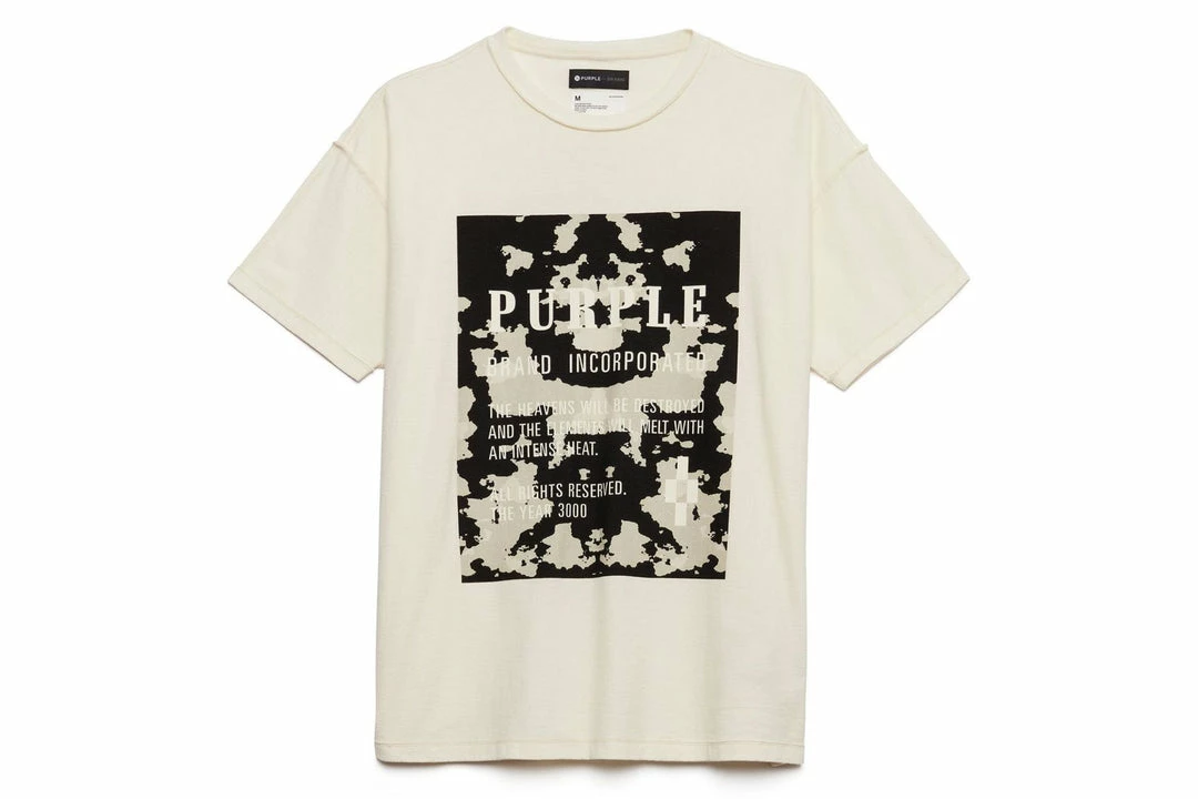 Purple Brand Hide Tee - Ecru 1 Purple Brand Hide Tee - Ecru