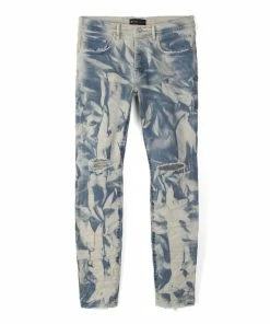 Purple Brand Slim Fit Jeans - Blue Fatigue Marble