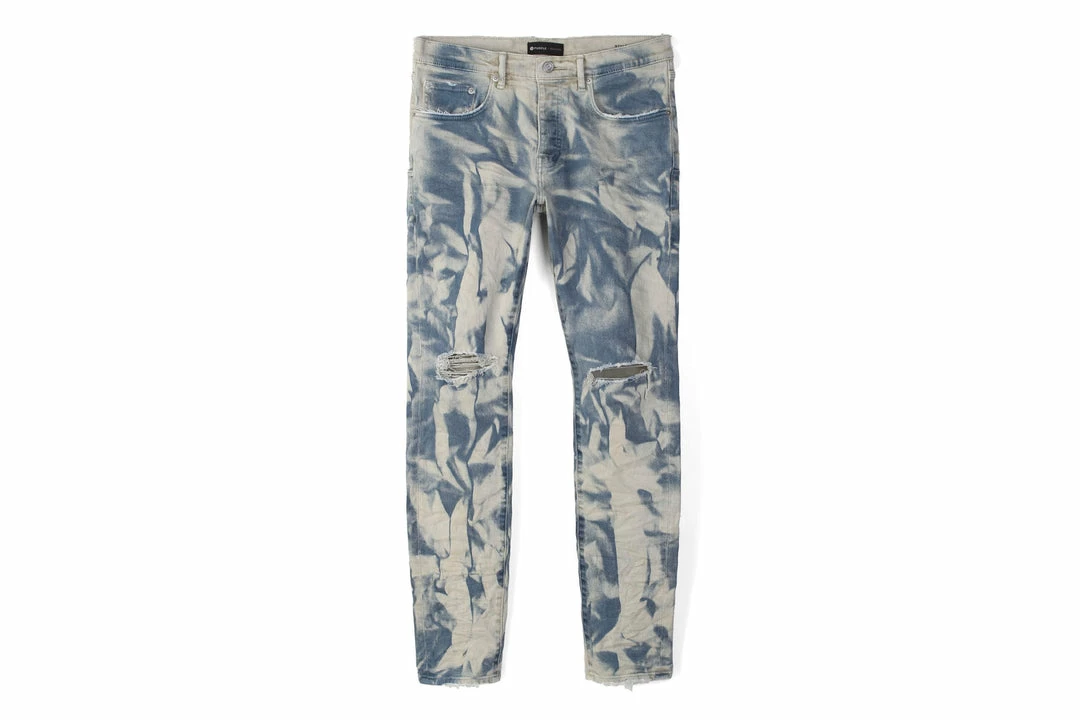 Purple Brand Slim Fit Jeans - Blue Fatigue Marble 1 Purple Brand Slim Fit Jeans - Blue Fatigue Marble