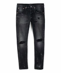 Purple Brand Slim Fit Jeans - Black Vintage Repair