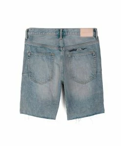 Purple Brand Mid Rise Bandana Patchwork Shorts - Indigo