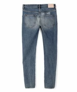 Purple Brand Mid Rise Jeans - Indigo Flannel Repair