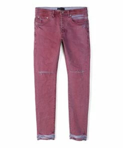 Purple Brand Slim Fit Jeans - Coral Light Spray