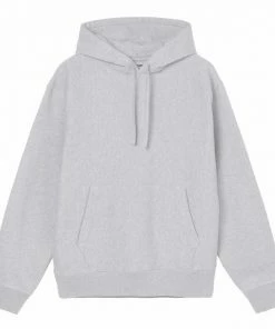 Stussy Back Hood Embroidered Hoodie - Ash Heather